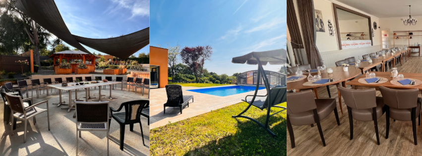 Gîte de groupe, jacuzzi-sauna-piscine chauffée 43prs